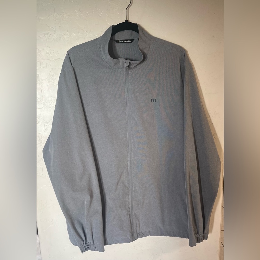 Travis Mathew Light Gray Full-Zip Jacket